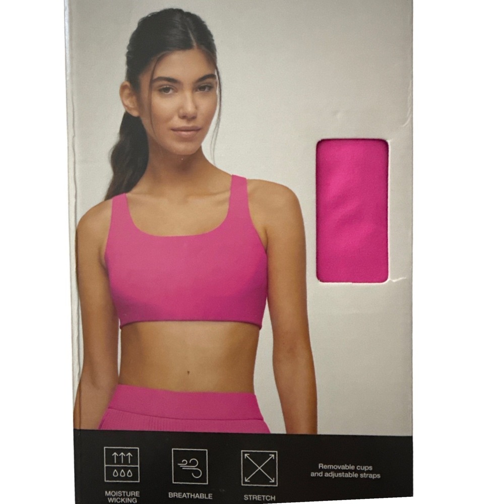 GapFit Racerback Sports Bra Womens XXL Pink New Moisture Wicking Stretch